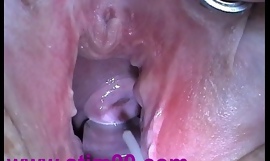Cum Launching eseguire un'ampia siringa nella cervice uterina dopo aver scopato
