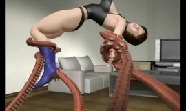 Rentabilidad de tentáculos una chica 3D!