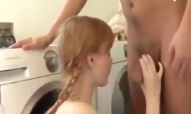 Redhead roughly pigtails screwed roughly laundry square footage