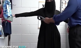 Skönhet muslim tonåring stjäl underkläder fick anal körd