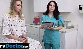 Slender Blonde Patient Lets Perv Doctor And His Hot Ass Be attracted to To Enlarge on Her Tight Teen Pussy