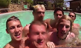 Gay Studs Organize An Orgy The Pool