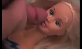 Barbie Styling Huvud Cum Ansiktsbehandling Onani Wank