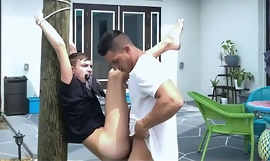 Twink Sobrinho Johnny Hunter Tied Upon Tree Fucked By Muscle Hunk Tio