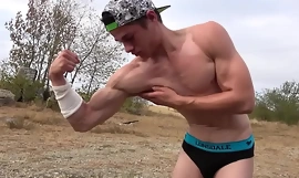 Exclusive Casting - Outdoor Flexing plus Cumshot in Full video