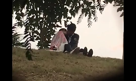 Indian lover kissing in park part 2