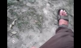 Outdoor Indian Cock jerk with an increment of flash