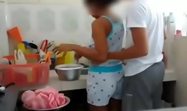 Indiano Irmão Irmã porra na Cozinha