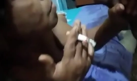 Indian Randi engulfing cock nd smoking