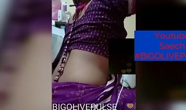 Intialainen seksikäs laajasti sovellettava tissit tilaajat oma YouTube kanava #BIGOLIVEPULSE