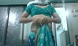 Crossdresser indian in saree