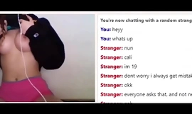 Cute Omegle Teen Shows Bore With an increment of Tits ALMOST Got Caught!
