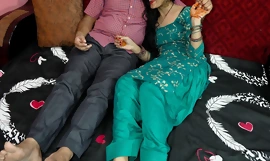 Hindi couple romance, hubby convinces their way to attempt anal mating