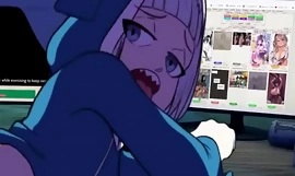 Invest in someone's skin Scenes execrate fit of Gawr Gura's Broadcast - DeathByLolis
