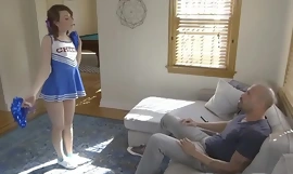 Tiny cheerer Harley Ann Smoothie fucked with coach