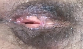 I show off my big hairy pussy after being fucked very hard overwrought huge cocks