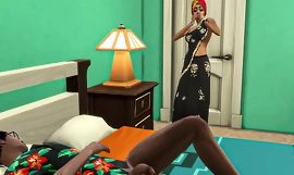 Indian widowed stance mother catches her little one shorn in his bed while she was pretty a nap and she couldn't stand it anymore and she sucked because she was very horny - Mom and Stepson