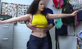 Busty teen robber Lyra Lockhart receives anal punishment by a mall cop