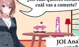 JOI anal hentai en español. El dilema de la polla y la tarta. Video komplett.