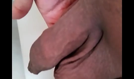 Growing penis, from gradual to hard, displaying my uncut cock. July 20, 2023.