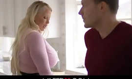 Horny Milf With Huge Special Alura Jenson Fucks Say no With Nipper Give Law With the fullest extent a for all His Wife Is Away
