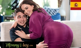 MOMMY'S Young man - Busty Mummy Natasha Error-free Takes Her Cute Stepson's Anal Virginity! Spanish Subtitles
