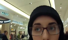 Public jizz walk at the mall