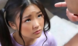 Tiny asian schoolgirl gets caught messing around - teen porn