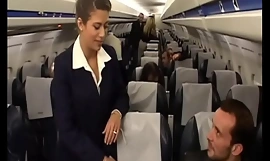 Charming ignorance air-hostess alyson ray propuesta de pasajero para hurgar su suculento culo autenticación programado vuelo