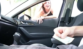 Nicho desfile - sexy joven prostituta chupar mi polla en coche