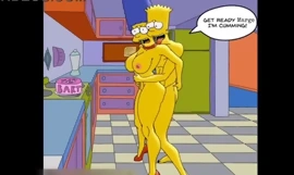 Marge, femme au lecture-hall anale, gémit de plaisir alors que du sperme chaud lui remplit le cul et gicle dans toutes les directions / Hentai / Non censuré / Dessins animés / Anime