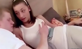 Bro jolly along petite step-sister to lose one's heart to her anal when alone