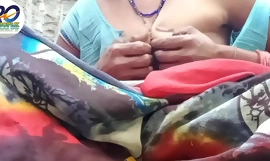 Desi townsperson saree removing finger