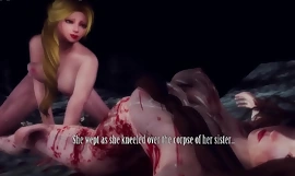 Des sœurs glum prises en embuscade et baisées par des monstres et des voyous dans un gangbang brutal Fantasy hentai