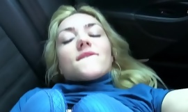 Teen hitchhiker gets cumshot in car